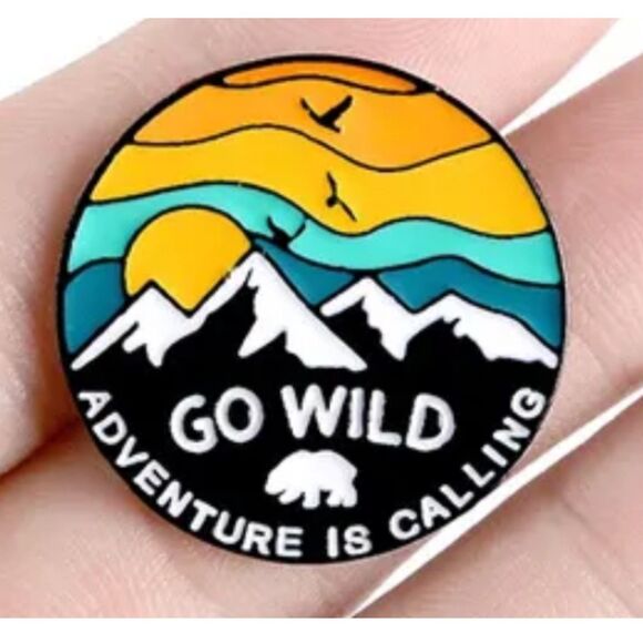 Adventure is Calling Go Wild Multicolor Enamel Pin - Picture 1 of 2